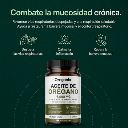 Oreganix™ - Elimina la acumulación crónica de mucosidad