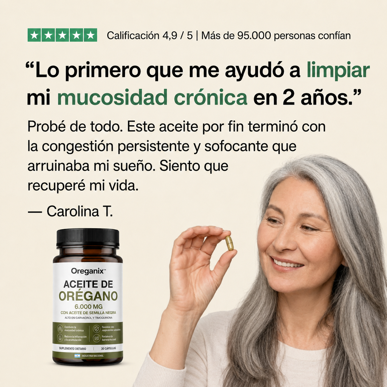 Oreganix™ - Elimina la acumulación crónica de mucosidad